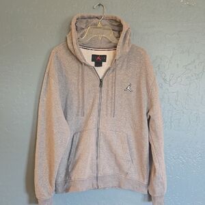 Jordan Brooklyn Men's Gray Full-Zip Hoodie Sweatshirt